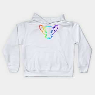 Pixelated Rad Rat (Rainbow Version) Kids Hoodie